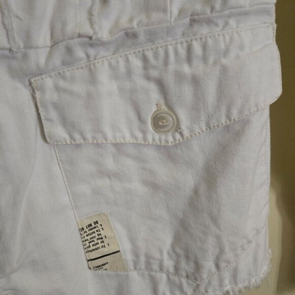 Burning Torch Recycled Cotton White Long Sleeve Raw Hem Full Zip Jacket Size S - Picture 3 of 8